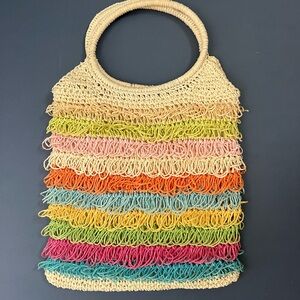 Colorful Crochet Tote Bag
